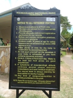 Notice to All Kilimanjaro Climbers. Not sure what scared me more - the grammar or some of the dire warnings.